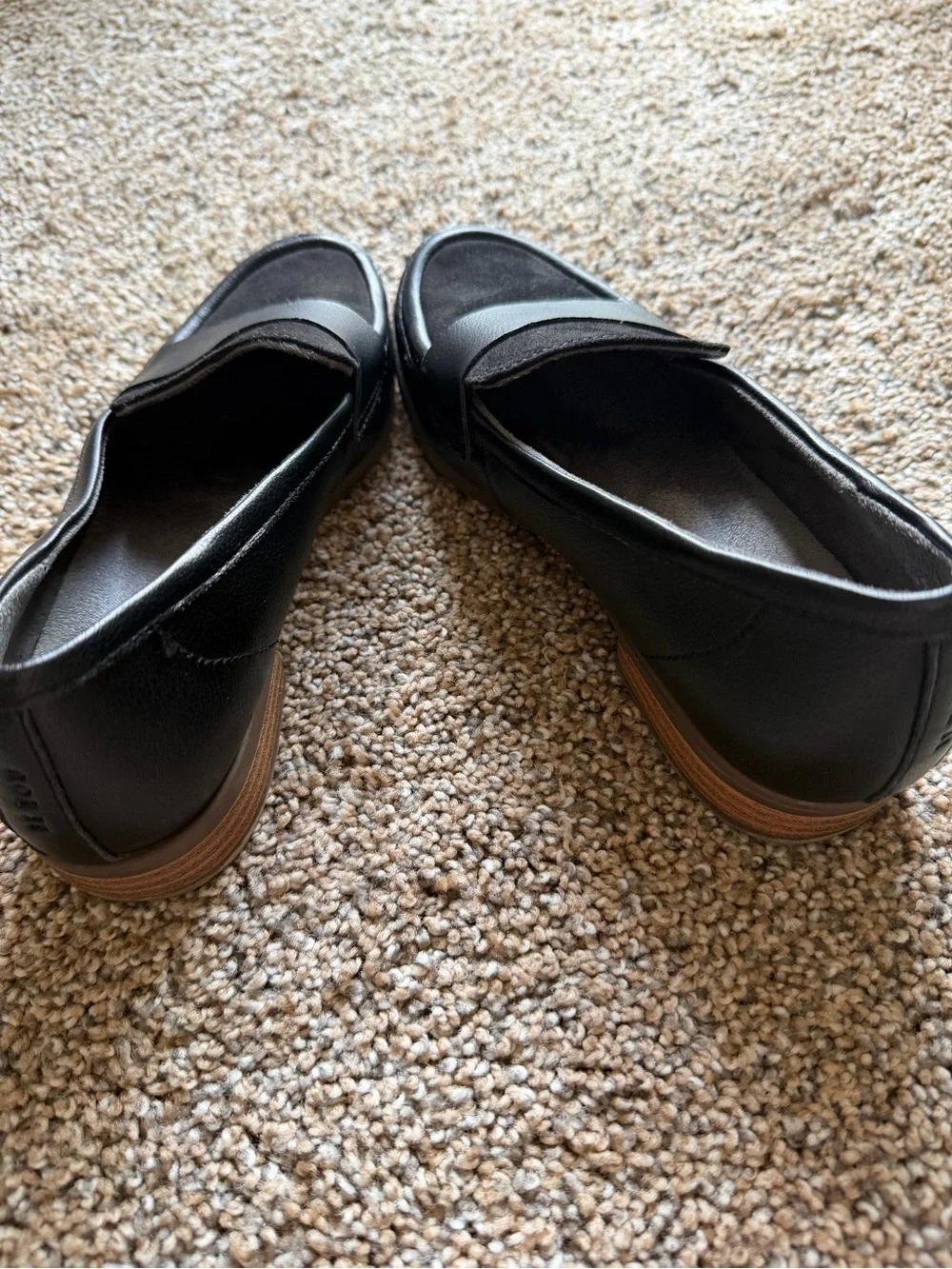 DR SCHOLLS Black Faux Suede Loafer